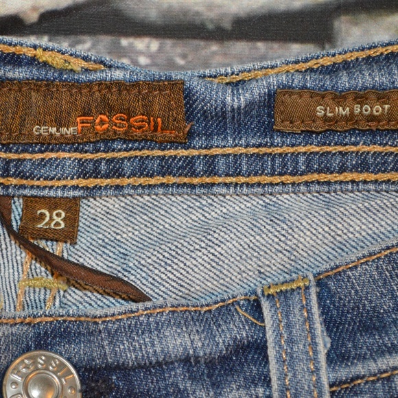 Fossil Women's Blue Boot Cut Jeans Size 28 - Picture 6 of 8